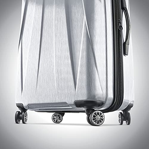 Image of Samsonite Centric 2 Hardside Expandable Luggage with Spinner Wheels, Silver, Checked-Medium 24-Inch