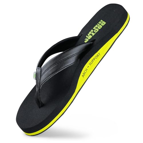 Image of DOCTOR EXTRA SOFT Thong Arch Support Ortho Slippers for Mens| Orthopedic Diabetic & Stylish| Lightweight Comfortable & Casual| Cushion Anti-Skid Bedroom Daily Use House Flip-Flops Gents Boys D-38
