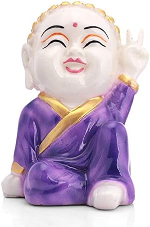 Western Eiderdown Presents Selfie Monk Baby Kid Showpiece Marble Resin (Export Quality Finish) #Aport-562