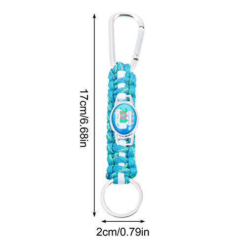 Lurrose 2Pcs 2020 Paracord Chaveiro Com Mosquetío Trançado Feito í  Mío Sobrevivente Família Cordío