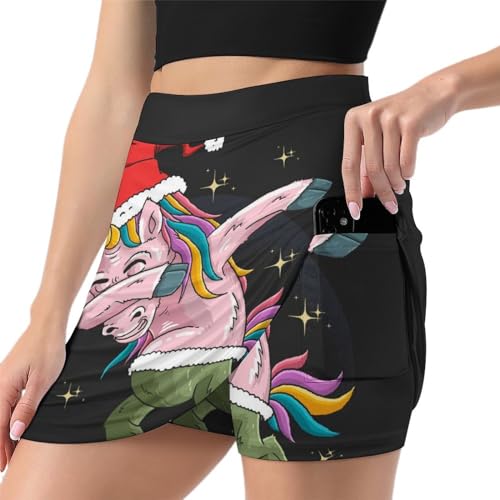 Jupe short de golf licorne hip hop avec poche latérale mini jupe sport