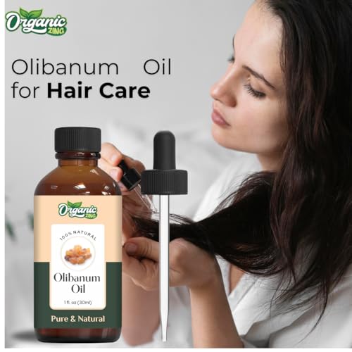 Image of Organic Zing Olibanum (Boswellia Serrata) Oil | Pure & Natural Essential Oil for Aroma, Diffusers, Skincare & Hair care- 30ml /1.01fl oz