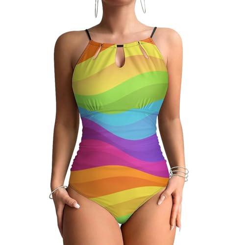Maillots de bain une pièce arc-en-ciel pour vos vacances à la plage