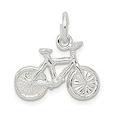 Metall Gewicht: 1,35 Gramm diamond2deal 925 Sterling Silber Damen Fahrrad Anhänger für Unisex