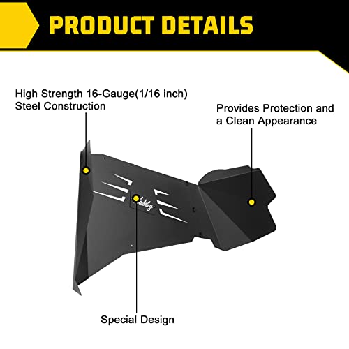 Image of Rear Inner Fender Liners Compatible for 2007-2018 Jeep Wrangler JK JKU Unlimited 2WD 4WD, Offroad Powder Coated Steel Splash Guard 2PCS with Accessories