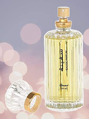 Rasasi Safina For Woman Edp - Eau De Parfum 100Ml (3.4 Oz) | Chypre Floral Fragrance | Enchanting Rose, Jasmine With Subtle Essence Of Patchouli And Sandalwood #TOP3