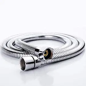 Swapcart 1.5 Meter, Stainless Steel Flexible Tube/Shower Hose Pipe/Hand Shower Tube/Health Faucet Tube (Chrome Finish)_Pack of 5