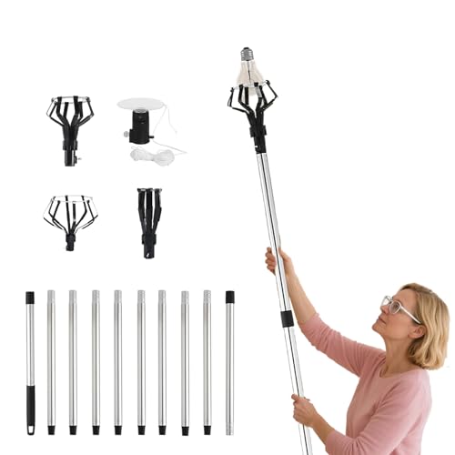 ランプチェンジャー 高所 電球交換 伸縮式3.5m 電球 取り換え ポール でんきゅチェンジャー コウショ 天井 でんきゅ交換棒 Ledランプチェンジャー バスケットと吸盤付き 使いやすい 高所でんきゅ交換器具 家 オフェス 工場用