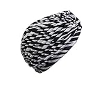 Animal Print Turban Twist Pleated Hair Wrap Stretch Turban Womens Head Cover
