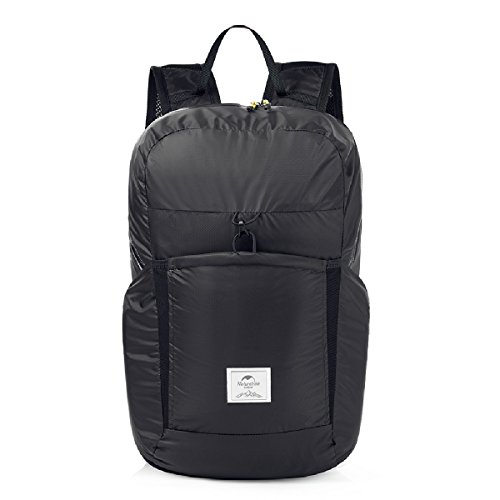 TRIWONDER 18 / 25L Rucksack, Leichter Daypack, Praktischer Faltbarer Backpack für Camping Outdoor Wandern (Schwarz - 25L) Cover