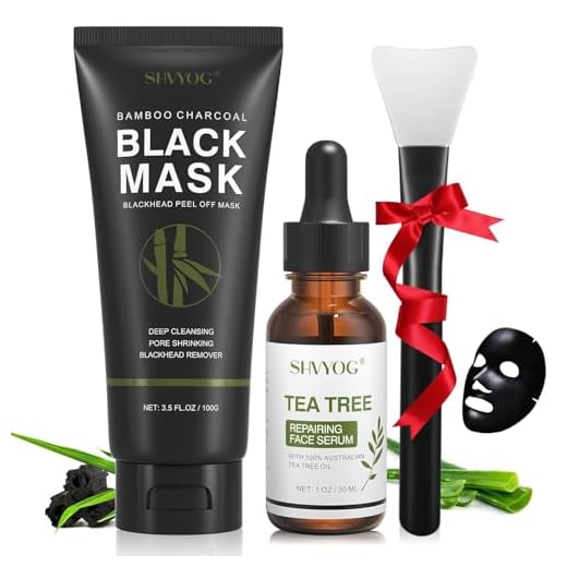 Mitesser Gesichtsmaske, Blackhead Remover Maske, Mitesser Maske Peel Off Holzkohle Maske und Teebaum Serum, Gesichts-Schwarzmaske Porenreinige für Mitesser, Schmutz, Akne, Porenschrumpfen(100g+30ml)