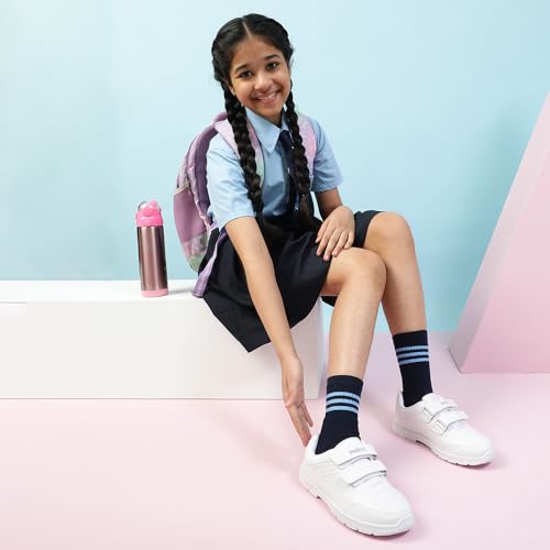 Image of Liberty SCHOOLFUN Unisex School Uniform Shoes | PVC Sole School Shoes for Boys & Girls |Lightweight & Velcro School Shoes for Boys | School Shoes for Kids