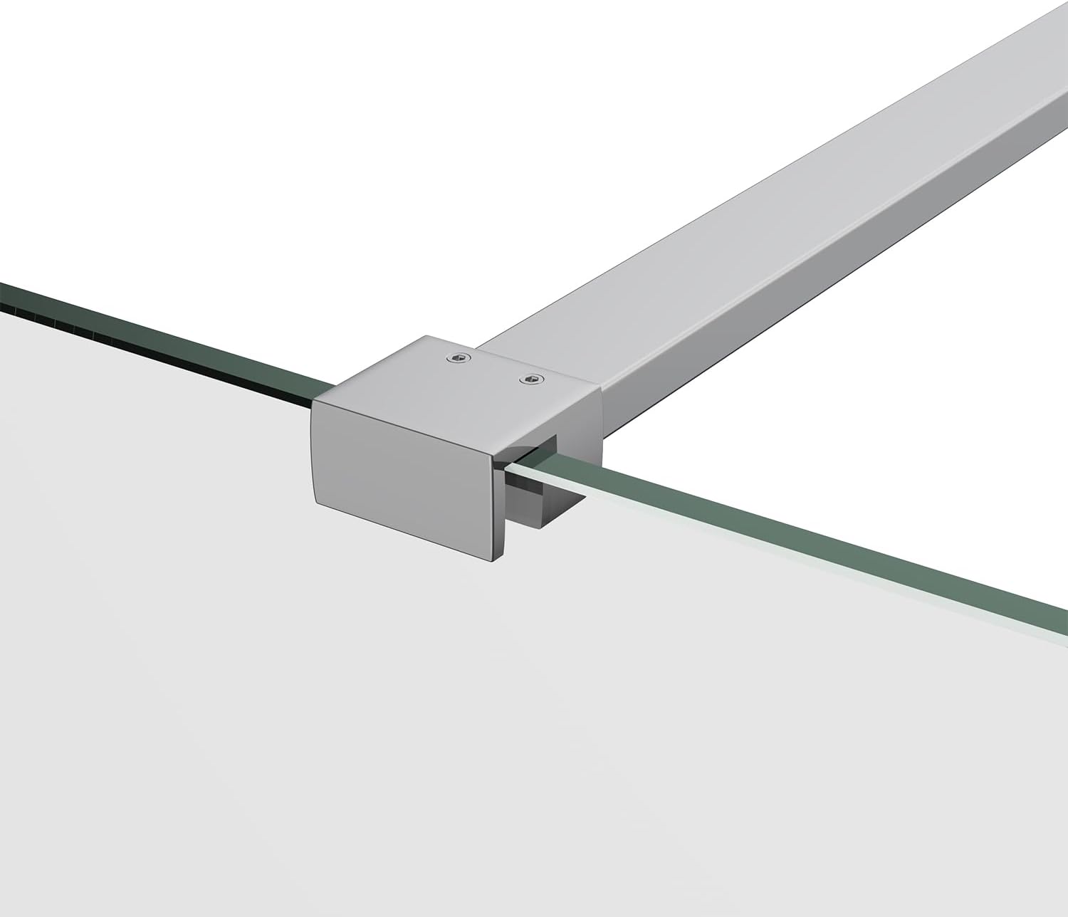 NRG 1200x1950mm Clear Glass Wet Room Shower Enclosure Screen Panel with 1700x800mm Anthracite Rectangle SMC Shower Tray