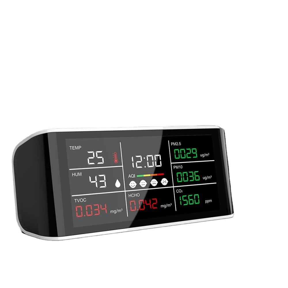 Detector de Calidad de CO2 con Pantalla LCD Grande, probador de Sensor de Gas PM2.5/10/HCHO, Temperatura