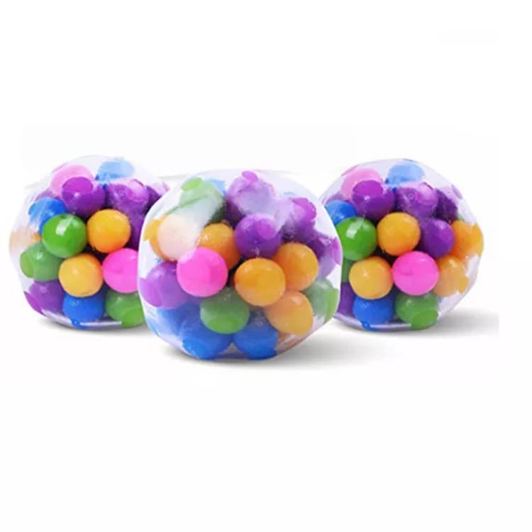 DIRECT 2 U | Stress Balls for Kids with DNA Beads, Squishy Balls Fidget Toys( 3 Pack ) , Sensory Toys for Kids, Toddlers and Adults, Squeeze Balls Fidget Toys for Autism, Stress Relief
