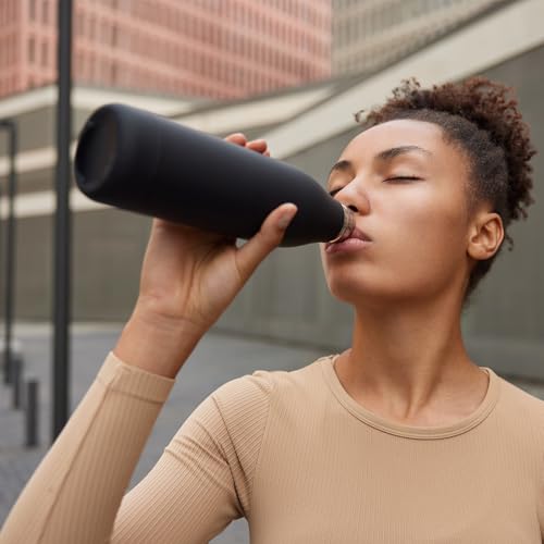 Image of Mont-Clair Stainless Steel Water Bottle, Vacuum insulated - BPA Free, 12h Hot & 24h Cold Drinks, Metal Water Bottle 25 oz Leakproof, Ideal for Adult, Kids, Running - Black