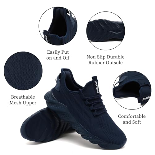 Image of DLWKIPV Womens Slip on Walking Tennis Shoes for Women Work Running Athletic Gym Sports Sneakers Lightweight Casual Shoe