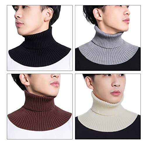 Women's Knitted Winter Detachable Neck Warmer - Elastic High Collar Off Shoulder Clothing Supplies - Fake Collar-Scarf3