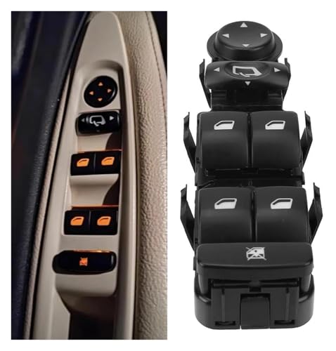 Interrupteur de lève-vitre électrique à 9 broches pour commande avant Citroën C4 C5 C8