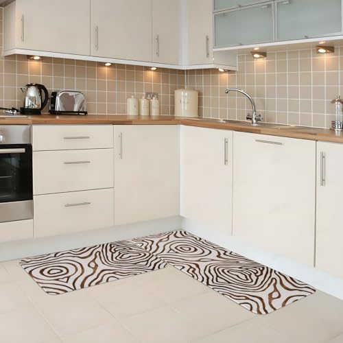 Alfombrillas de cocina antideslizantes con base de agarre y print de leopardo 6