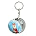 Fox on Tree Stump Portable Travel Size Pocket Purse Ashtray Keychain with Cigarette Holder