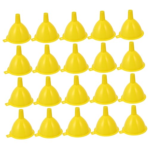 PRETYZOOM 20pcs Mini Funnels for Science Experiments Thickened Plastic Funnel Set Filling Funnel Smooth Surface for Labware and Scientific Projects