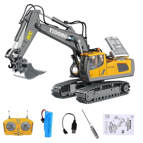 Excavatrice télécommandée véhicule construction alliage rechargeable avec son