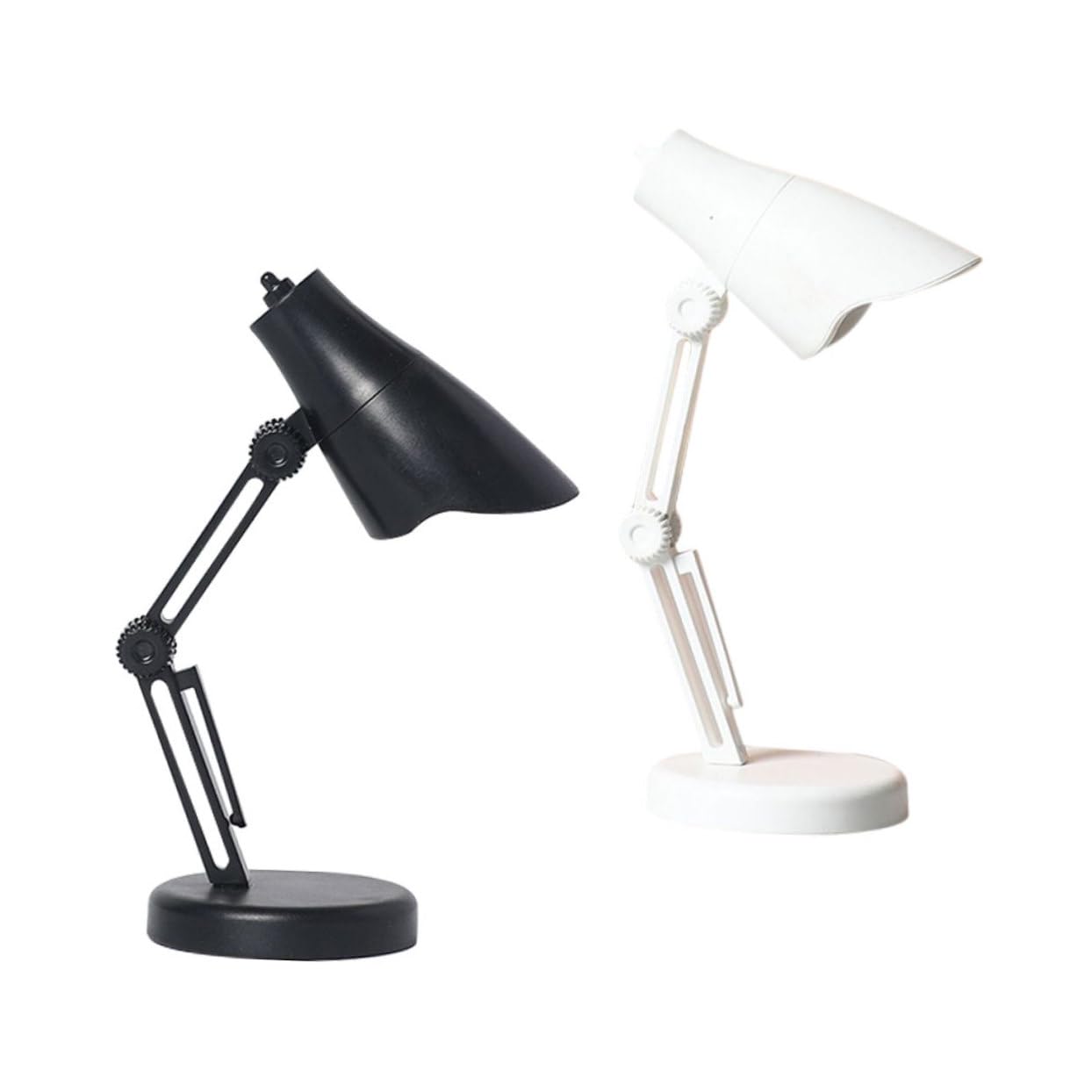 PRETYZOOM Lámpara De Mesa Led Mini Sin Cable Lámpara De Escritorio Portátil 2 Piezas Color Negro y