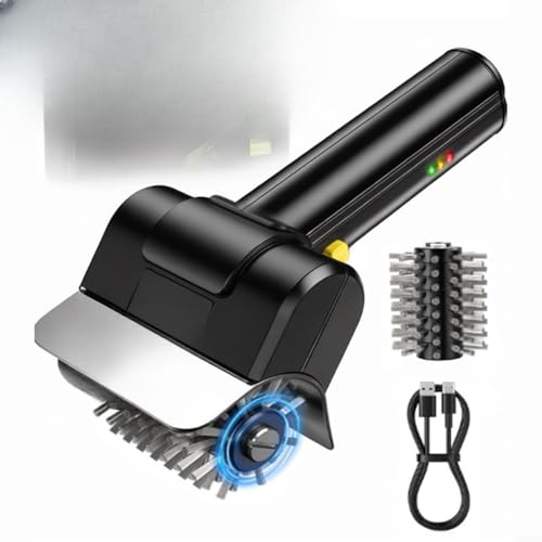 Brosse électrique barbecue acier inoxydable 2000 mAh avec charge USB-C
