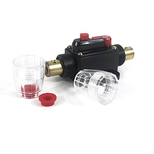 Interruptor de circuito de 12 V-24 V CC 40A y bloque de fusibles inline para audio de coche 3