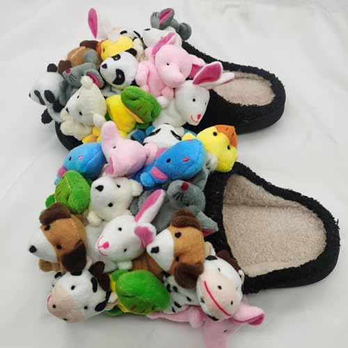 LIZIFIMO Women Cotton Slippers Furry Flip Flops House Shoes Cute Teddy Bear Slides Plush Pantuflas WomenSlides3