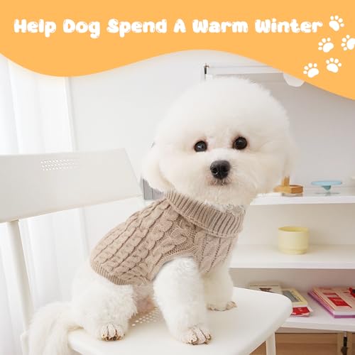 Fiohiros 2 Stück Hundepullover Kleine Hunde,Warmer Hunde Pullover Kleine Hund, Pullover für Hunde Katzen