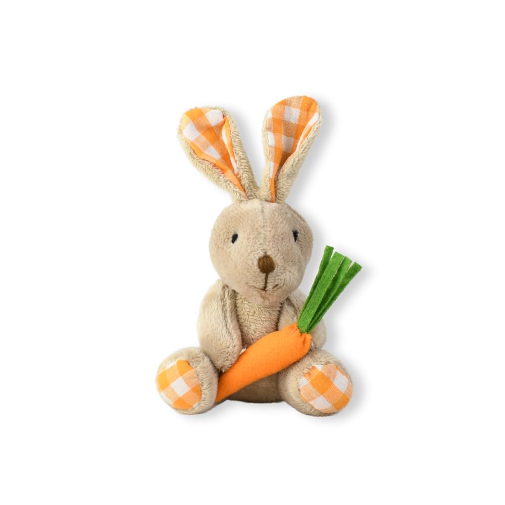 Coniglietto di peluche personalizzato con nome - Idea regalo per lei e per lui (Aarancione)