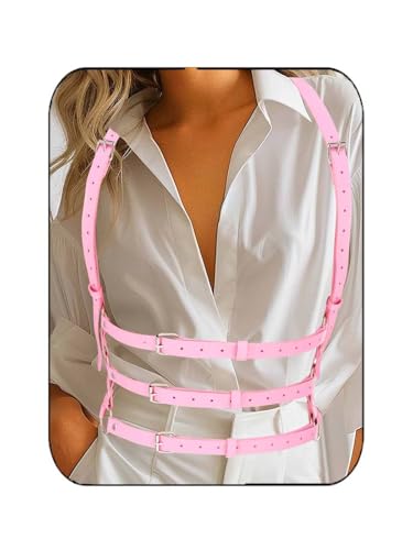 COSYDAYS Black Leather Harness Belts Fashion Body Harness Gothic Waist Belt Accessories for Women