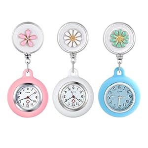 Nizirioo Verpleegsterhorloge, inschuifbaar doktershorloge, zakhorloge, verpleegstershorloge, verpleegster, cadeau, verpleegster, polshorloge, intrekbare clip voor verpleegsters, artsen, studenten,