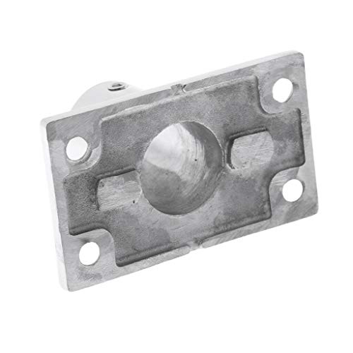 Base rectangular de acero inoxidable 316 para pasamanos de yate de 90 grados y 32mm 3