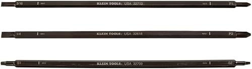 Klein Tools 32715 Juego de cuchillas de repuesto de longitud ajustable, paquete de 3, fabricado en Estados Unidos