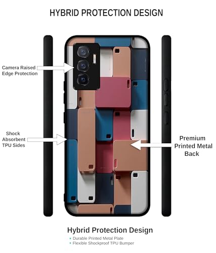 Image of Mobile Cover Design Premium 2D Printed Metal Back Case Cover for Vivo V23E 5G / Y75 4G