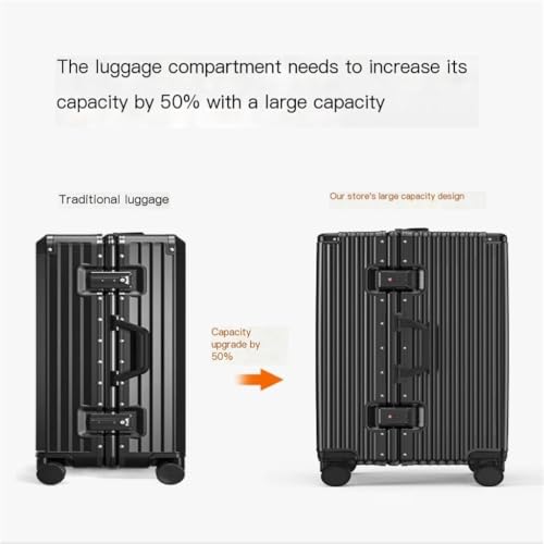 Suitcase 32-inch Suitcase, Multi-functional Aluminum Frame Trolley Case, Strong And Durable Luggage Code Box 26-inch Luggage(D,26in)4
