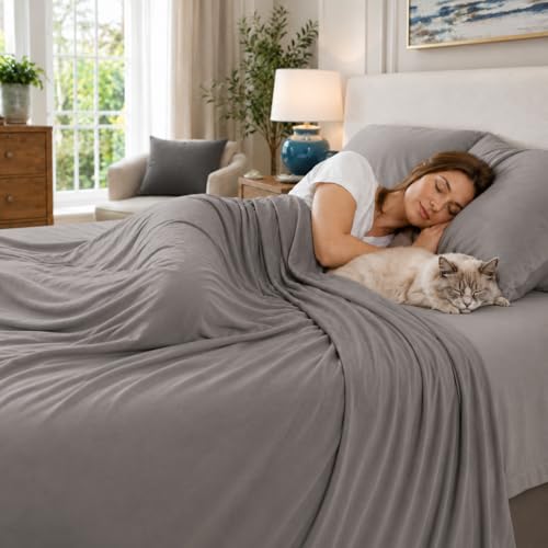 Cozorbt Double-Sided Cooling Comforter Queen Size, Ice Silk Summer Blanket, Smooth No-Stripes, No-Seam, Edge-Free Design, Breathable Lightweight Bed Cover for Hot Sleepers, All-Season Dark gray,106x90 - image 8