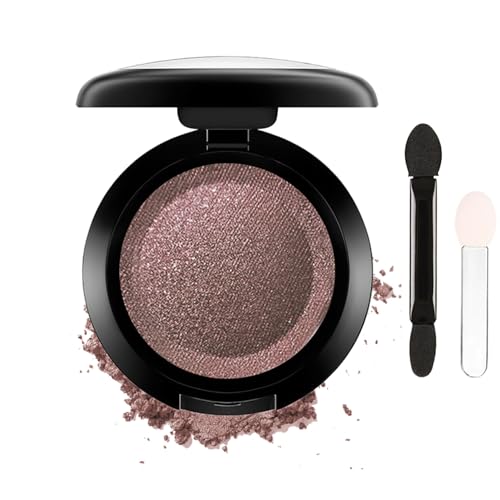 Shimmer Brown Eyeshadow, Highly Pigmented Eye Shadows, Creamy Texture for Easy Blend, Nude Eyeshadow Palette for Natural Look, Glitter Eye Makeup, Compact Design Neutral Eye Shadow for Daily