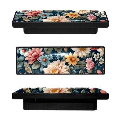 4 Pack 3.6inch Length Black Kitchen Cabinet Knobs Stainless Steel Drawer Knobs Bedroom Dresser Knobs for Men Women Girls, Nursery Knobs