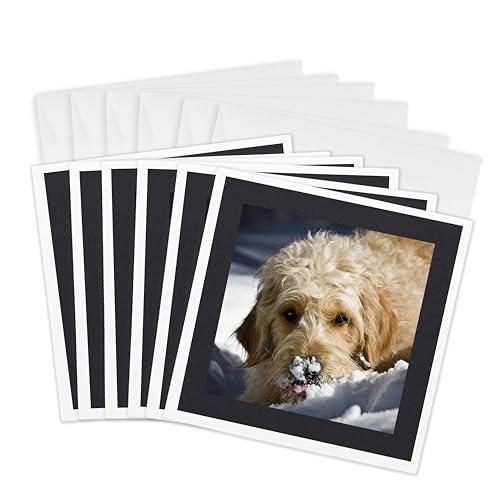 Carte de voeux chien Golden Doodle cadeau idéal pour accompagner vos présents 16 cm