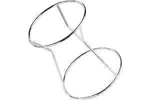 1pc Stainless Steel Funnel Shelf Stand for Pancakes and Baking