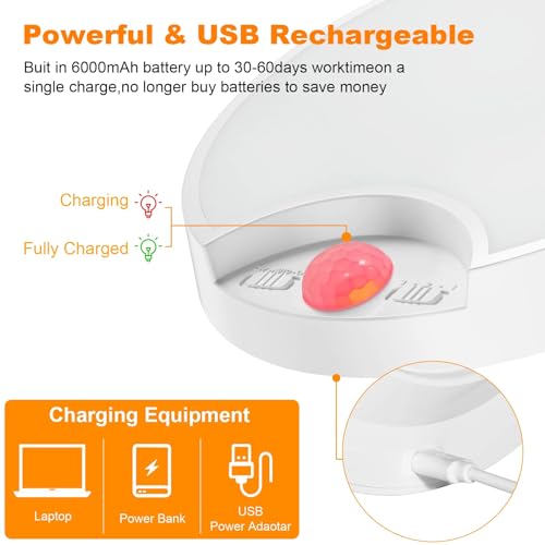 Deeplite T041 Battery Ceiling Light Motion Sensor Rechargeable Wireless Shower Light With Remote,5500K 8000Mah,Timing,7.8In Motion Activated Overhead Lighting thumb #6
