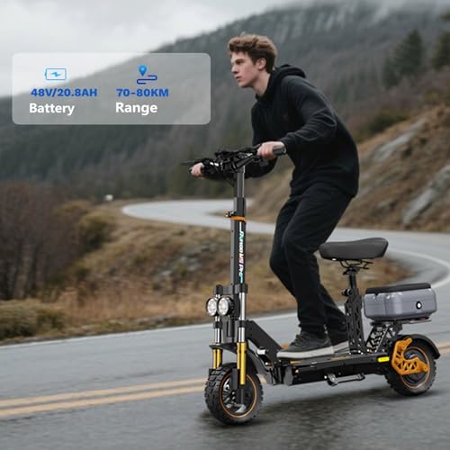 M5 Pro Electric Scooter, 1600W Brushless Motor, Range