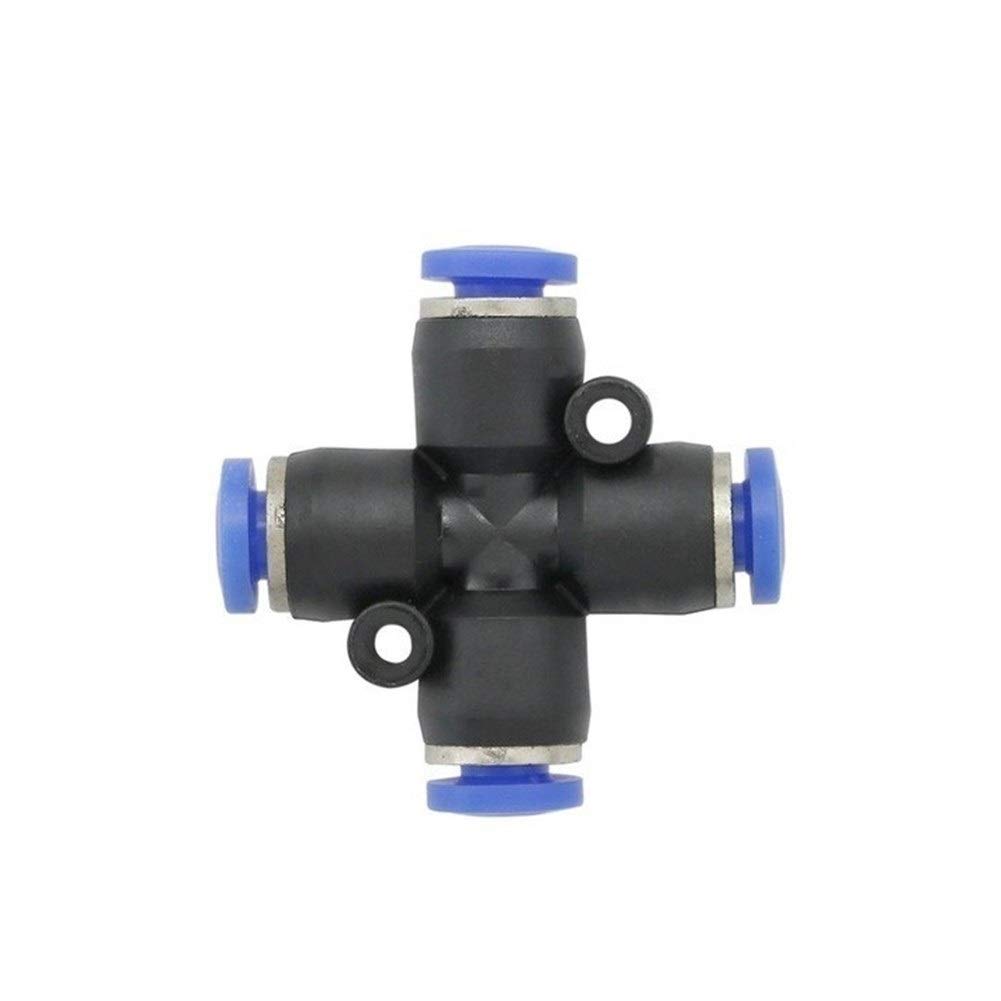 Conector de manguera de jardín 40 unidades de 4 mm 6 mm 8 mm 10 mm 12 mm Diámetro exterior pipe Cruz de acceso rápido conectores neumáticos Aire Herramientas de jardín de riego Conjunto