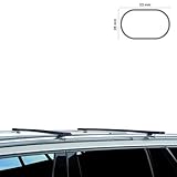  EMMEA Barras portaequipajes para Coche Compatible con Peugeot 307 SW Rails 5P 2002 > Techo G3 Portaequipajes fijación Rail Abiertos Maletero de Techo