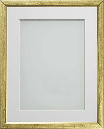 Frame Company White Mount Drayton Gold With 12X10 For Image Size 10X8 Inch