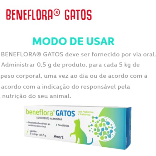 Beneflora Gatos Suplemento Probiotico Prebiotico Avert 5g